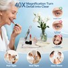 40X Magnifying Mirror for Travel with Handle, Double-Sided 1X/40X Magnification