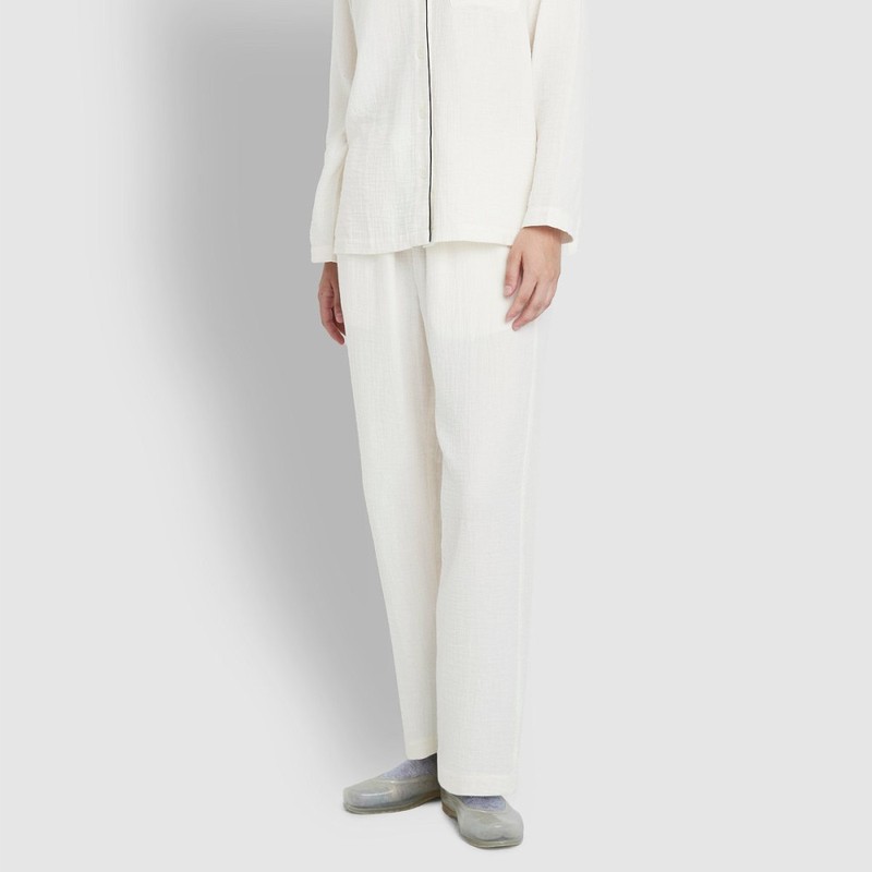JAJU [JAJU/자주] 여 이중지 파자마 세트_아이보리 [JAJU] Women's Double Fabric