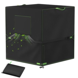 Mokani Air Conditioner Cover for Outside Units, Ac Cover 30x 30x 32in, Heavy Duty 42OD Oxford Square A/C Covers, Waterproof Windproof Snowproof AC Unit Cover Winter