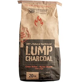 100% Natural Hardwood Lump Charcoal - Burns Hotter, Longer & Cleaner, Made from a 100% Natural Hardwood Lump, Natural Lump Charcoal, Lights Easily, 20 lb. Bag(Mix of Oak, Ebony, and Mesquite)
