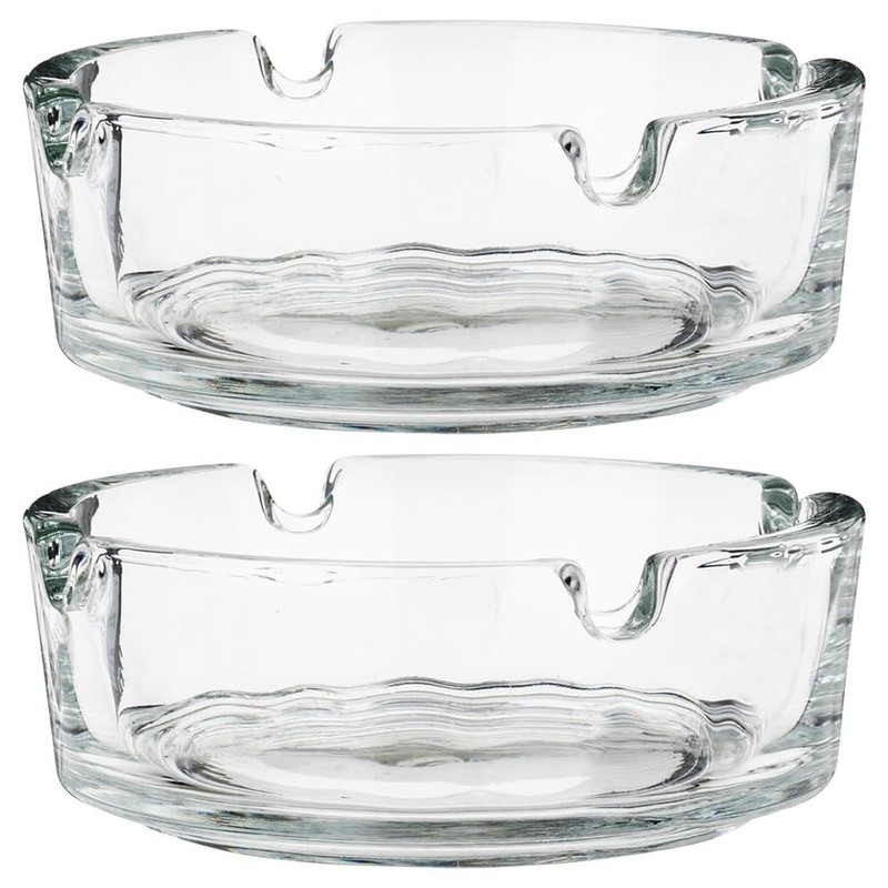 Aschenbecher Zigarettenbecher Tischaschenbecher aus Glas 8 cm 2 Stk.