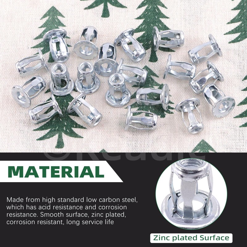 Keadic 25Pcs M6 Jack Nut with Installation Tool Set, Nutserts