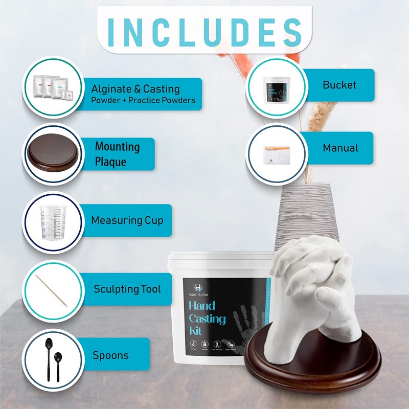 Hula Home Hand Casting Kit for Couples or Family with