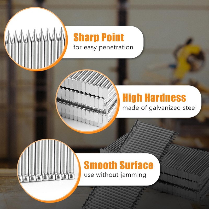 KIMSING ST32 Concrete T-Nails, 14 Gauge 32 mm Length, 800PCS/Box,