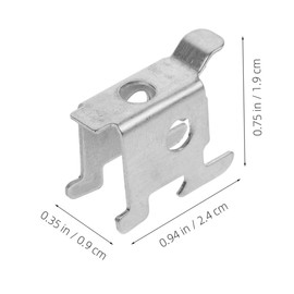 Operitacx 6pc Stainless Steel Commercial Refrigerator Shelf Clips Heavy Duty Metal Shelf Clips for Beverage Coolers Display Freezers