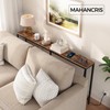 MAHANCRIS Skinny Console Table with Power Outlets, 63" Narrow Sofa
