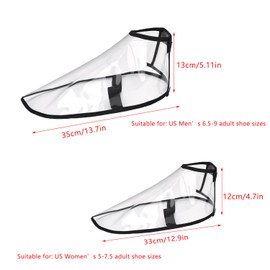 ArrErr 2 Pair Barber Shoe Covers Protector Clear Reusable Hair Dye Shoes Cap Protective Case Cover for Men Women Barbershop Hair Cutting Coloring Hairdressing Salon Haircut Stylist Colorist