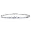 Kose Crown Tennis Bracelet 14K White Gold Plated 3mm Cubic