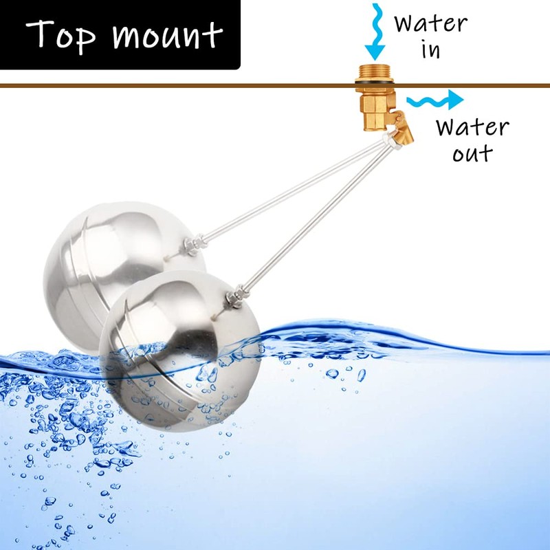 Uenede Float Ball Valve DN20 3/4" Male Thread Stainless Steel