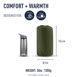 Sea to Summit Camp Plus Self-Inflating Foam Sleeping Mat for Camping, Rectangular - Large (79 x 25 x 3 inches)