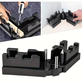 2-in-1 Mitre Measuring Cutting Tool, Bevel and Mitre Box, Measuring and Sawing Mitre Angle Finder 85-180° for Pipeline Installation Woodworking Tool and Home Renovation