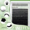 ZANLUFLY 5-7mm 하단 속눈썹이 있는 볼륨 속눈썹 클러스터 D-컬리 위스피