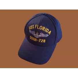 Eagle Crest U.S NAVY USS FLORIDA SSGN-728 HAT U.S MILITARY SUBMARINE BALL CAP U.S.A MADE