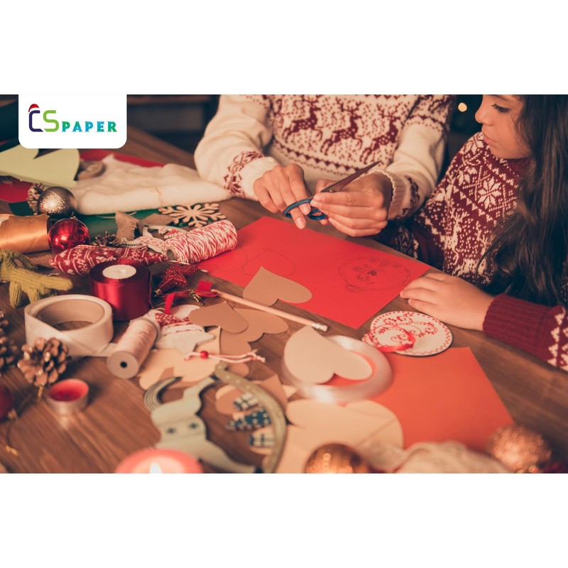 Made in the EU, 50 Sheets of Coloured Paper Cherry