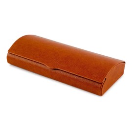 Tacy Case, Glasses Case, Stylish, Hard Case, Magnetic, Aluminum, Polyurethane, Brown, Thin HY-8113-1