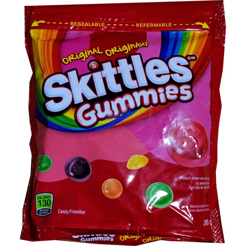 Mars Canada Inc. Skittles Gummies Original, 280g/9.8oz {Imported from Canada}