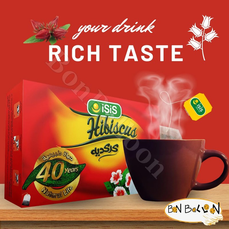 Isis Natural Egyptian Hibiscus Herbal Tea Daily Life Style Tea