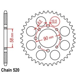 JT HONDA CMX250 REBEL 250 REAR SPROCKET 30T 30 TOOTH FOR MORE TOP END SPEED