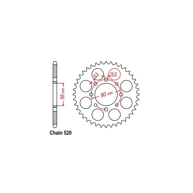 JT HONDA CMX250 REBEL 250 REAR SPROCKET 30T 30 TOOTH
