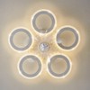 Dalouguan Modern Ceiling Fan with Light, 20" Personality Geometric Ceiling