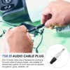 sourcing map 2 Pcs 1/4" Audio TS Plug, 6.35mm Mono