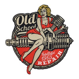 Finally Home Large Old School Repair Biker Back Patch for Iron-On Leather Coats Motorcycle Cowl Patches, Women Back Patches, Screws Motorcycle Patches, Patches for Men