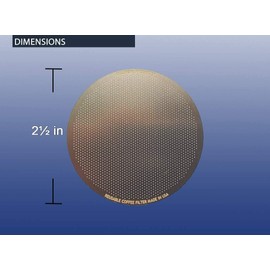 GoldTone Stainless Steel Reusable Disk Coffee Filter - Aeropress Coffee Presser