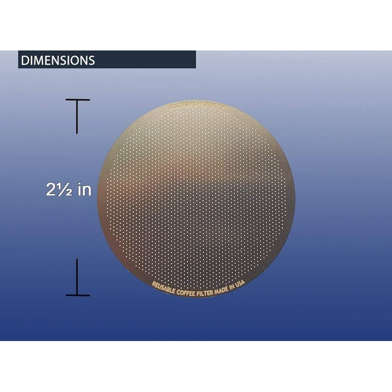 GoldTone Stainless Steel Reusable Disk Coffee Filter - Aeropress Coffee
