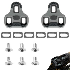 Fahrrad Anti-Rutsch Zubehör Set, Kompatibel mit Bike Pedale, Cleats, Klickpedale, Grip-Design, Carbon Classic Cleats, Schuhplattenset für Road-Bike-Pedale（Grau