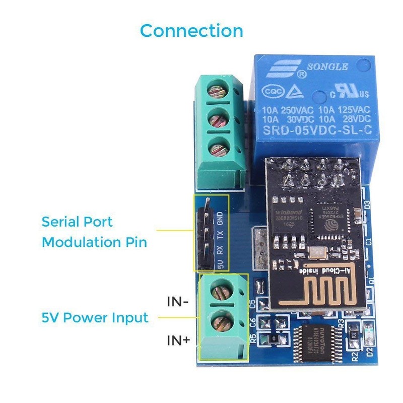 DollaTek NEW SP8266 5V 10A DC 7-30V Network Relay WiFi