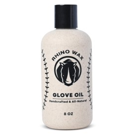 Rhino Wax - Baseball Glove Oil 8 oz - Softens and Hydrates Leather Fibers - Improves Ball Gloves Flexibility and Performance - Break in Mitts Fast - Natural Ingredients - Proudly Made in The USA