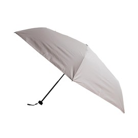 Komiya Shoten Folding Umbrella, For Both Rain and Shine, Men's, Women's, UV Protection, Wind Resistant, 100% Light Blocking, Plain, 23.6 inches (60 cm), beige, (greige)