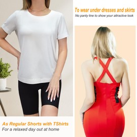 Geronmine Women's Slip Shorts for Under Dresses Anti Chafing High Waisted Seamless Smooth Shorts