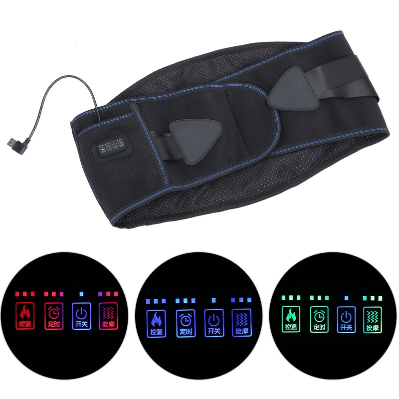 Heating Massage Waist Belt 3 Gears Adjustment Vibration Massage Back