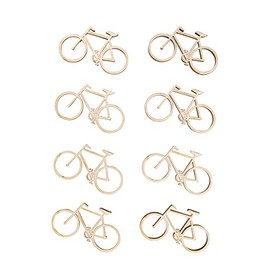 Rayher 46690505 Wooden Spreading Parts for Bikes, Lasered Wooden Plate, 8 Bikes, FSC Certified, Size Per Bike 4.8 x 2.8 cm, Natural