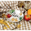 Lorren Home Trends 5Piece Porcelain Pasta Set Vegetable Design, Multicolor