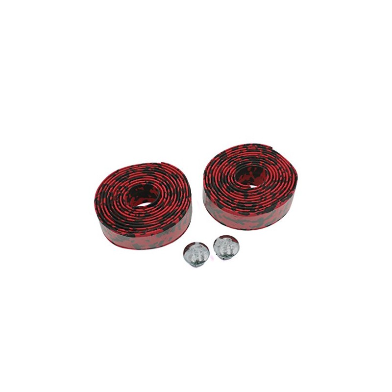 sourcing map 2 Pcs Red Black Foam Anti Slip Handlebar