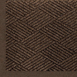 M+A Matting 2297 Waterhog Eco Premier Fashion PET Polyester Fiber Indoor/Outdoor Floor Mat, SBR Rubber Backing, 4' Length x 3' Width, 3/8" Thick, Chestnut Brown