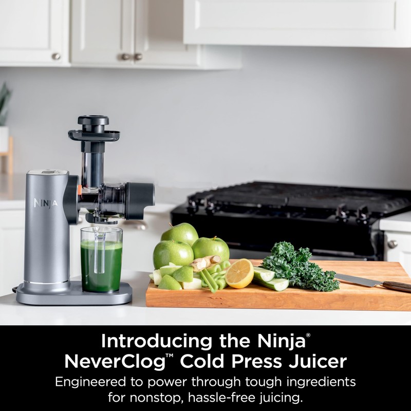 Ninja JC150 NeverClog Cold Press Juicer, Powerful Slow Juicer with