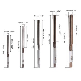 uxcell Hand Reamers Set H8 Accuracy Alloy Tool Steel 6 Flutes Straight Shank Milling Cutter Tool 10pcs (3mm, 4mm, 5mm, 6mm, 7mm, 8mm, 9mm, 10mm, 11mm, 12mm)