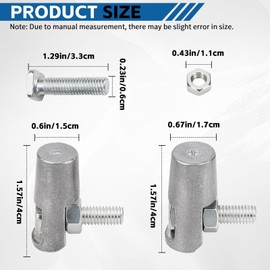 U1 Battery Flag Terminal to Top Post Adapter, Side Post to Top Post Battery Adapter, 4 PCS Universal Positive & Negative Car Battery Post Adapter for Cars, Trucks, SUVs, Boats, lawnmovers