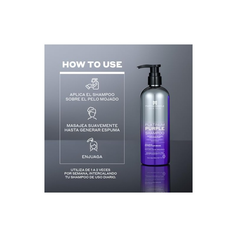Martha Debayle Shampoo Platinum Purple 450ml