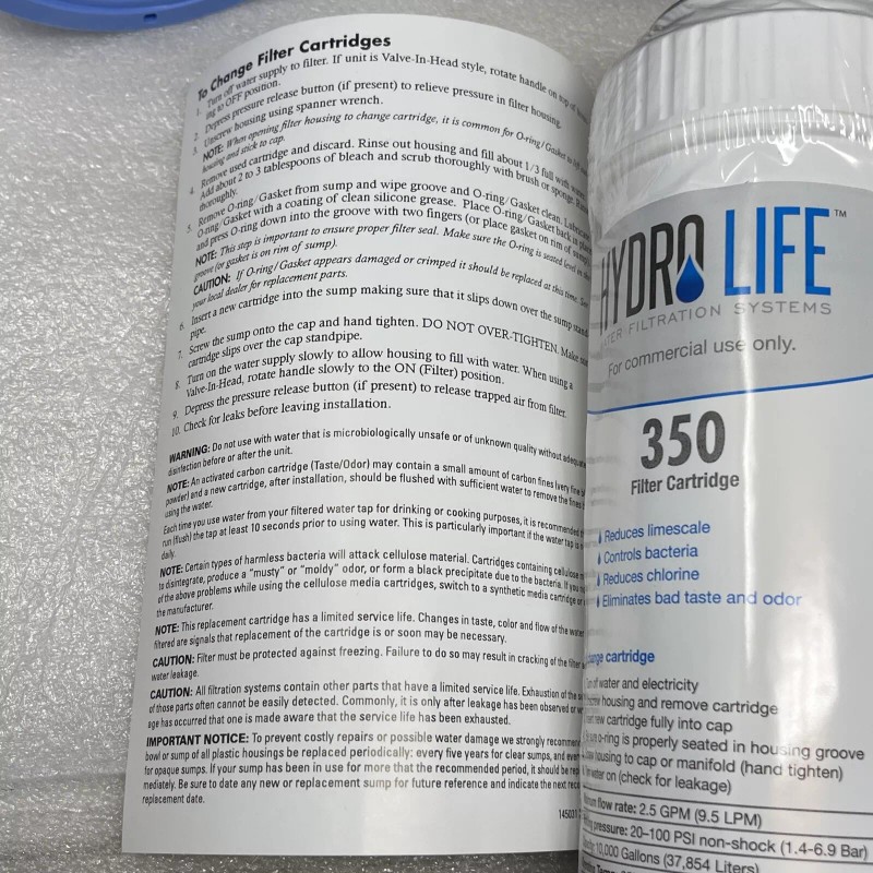Camco Hydro Life HLC 300 Kit, 350 Water Filter Cartridge