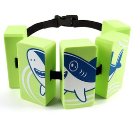 Swimming Belt Children 3-6 Years, Adjustable Swimming Belt Kids Swimming Aid with 5 EVA Swimming Pads, Swimming Belt for Knder 15-30 kg (Green)