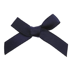Trucraft 3cm 7mm Satin Ribbon Mini Craft Bows Navy Blue Pack of 20