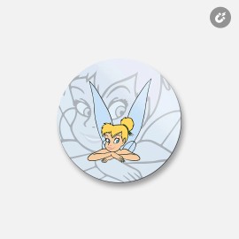 Unbranded Tinker Bell Cartoon | 4'' X 4'' Round Decorative Magnet