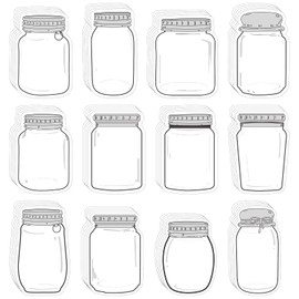 60 Pcs Rustic Mason Jars Bulletin Board Cutouts Mason Jar Cutout Industrial Mason Jar Classroom Decor Assorted Mason Jar Bulletin Board Decorations for Classroom Home Bulletin Board Decor
