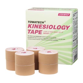 Toatec Kinesiology Tape 1.5 in x 16.4 ft (37.5 mm x 5 m) 8 Rolls Soft Type Elastic Knee Shoulder Finger Ankle Wrist Calf Sole