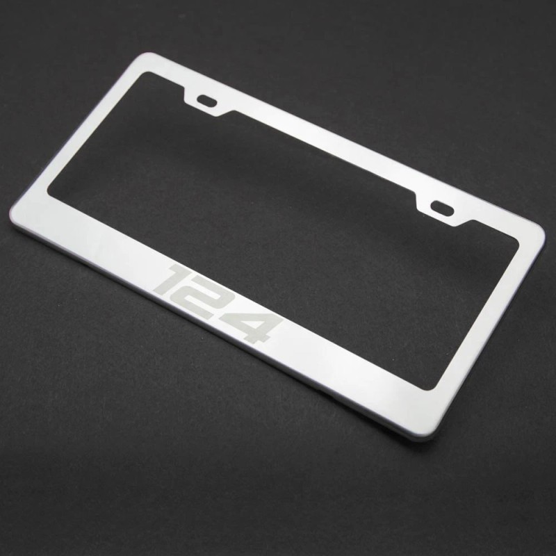KA Depot 124 Spider Laser Engraved Stainless Steel License Plate