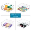 iDesign Plastic Makeup Cube Bin for Bathroom-Set of 3-Clear in